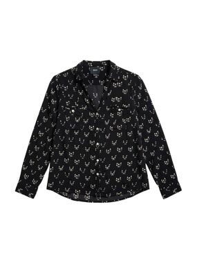 Maeve Conversationalist Clever Cat Blouse Women’s‎ 6 US Anthropologie